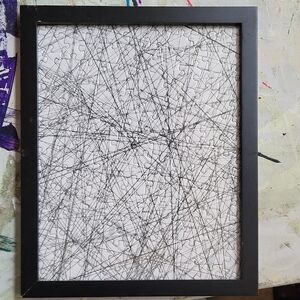 Abstract Black and White Framed Art